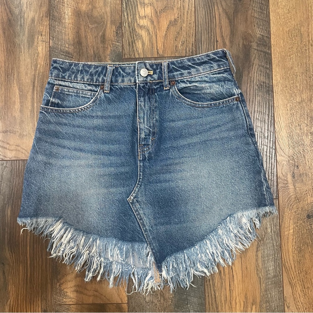 Free People Bailey Denim Mini Skirt